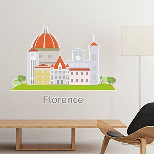 Sticker mural Italie Florence paysage pour decoration de chambre et papier peint DIY