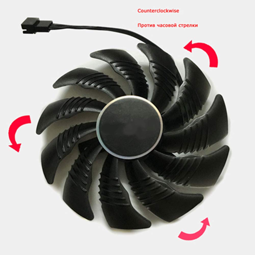 2pcs/Set 87MM PLD09210S12HH RX570 RX580 aorus GPU Cooler Cooling Fan for GIGABYTE RX 580/570 AORUS Grahics Card VGA Replacement (1 PLD09210S12HH)