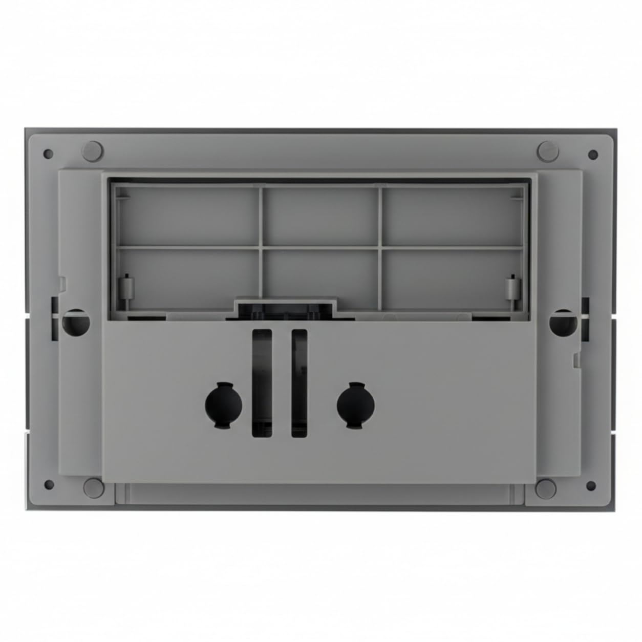 Placa de Accionamiento para WC Gun Metal para Cisterna Empotrada Doble Descarga - Pulsador Inodoro de Pared - Diseño Moderno para Ahorro de Agua - Botón de Descarga