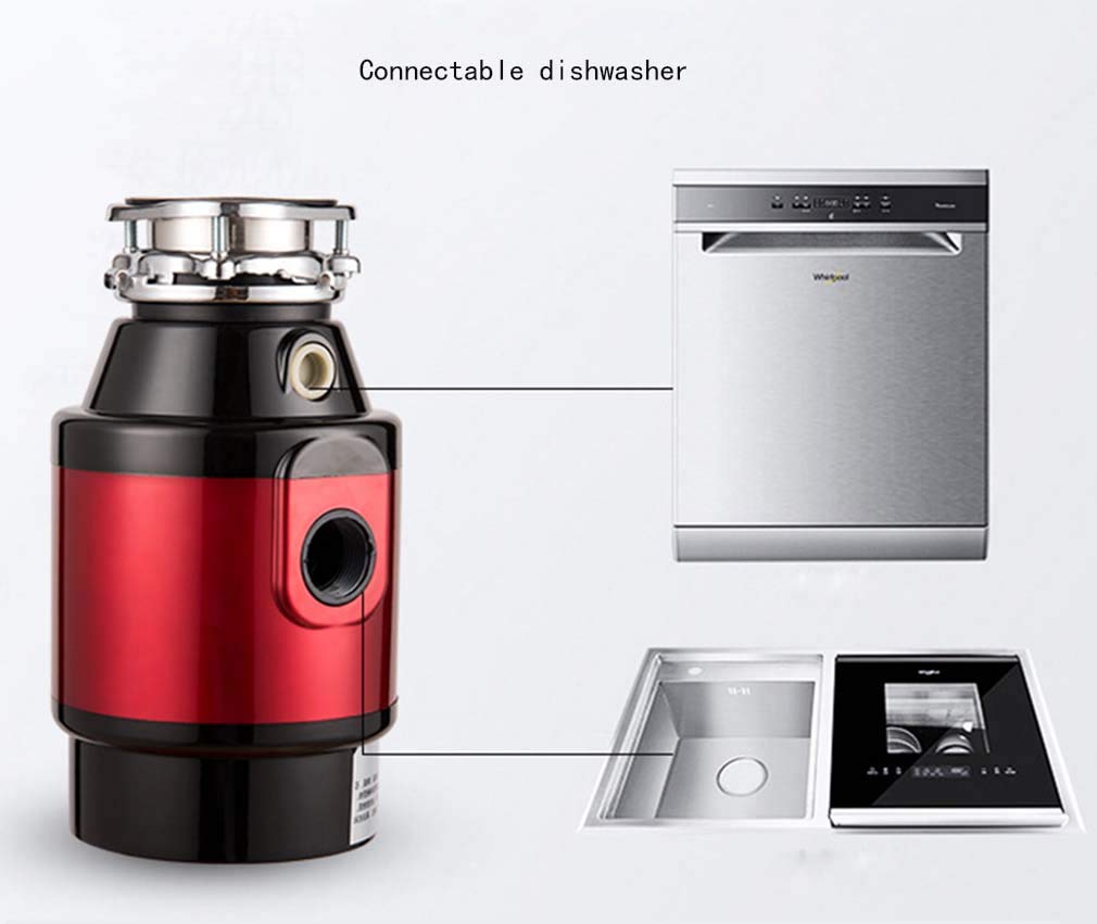 Duradero Eliminación de alimentación Continua en la Cocina, eliminación de Basura, triturador de Desperdicio de Alimentos Interruptor de Aire Incorporado 750W Cocina, Red