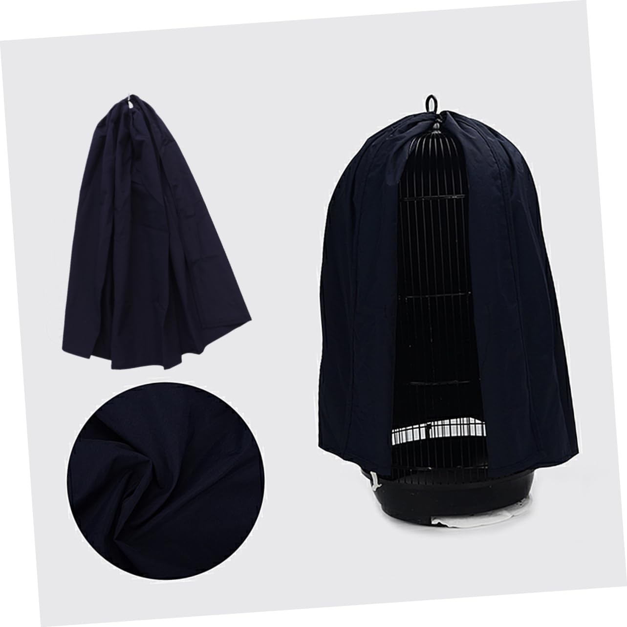 Yardwe Birdcage Cover Parrot Cage Accessory Warm Round Birdcage Large Bird Cages for Parrots Windproof Rainproof Shading Cloth