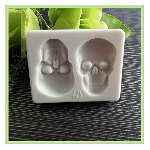 Koobook 1Pcs Creative Skeleton Head Skull Silicone Cake Decoration Mold Chocolate Candy Molds Pastry Diy Candy Tools #TOP4