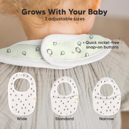 Image of KeaBabies 8-Pack Organic Baby Bibs for Drooling and Teething (Nordic) | Soft Cotton Bibs for Baby Girl, Boy, Extra Absorbent, Easy to Clean & Put On, Toddler, Newborn, Infant 0-24 Months