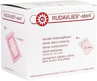 50 sztuk sterylnych plastrów na ranę Rudavlies sterylne plastry 7 cm x 5 cm