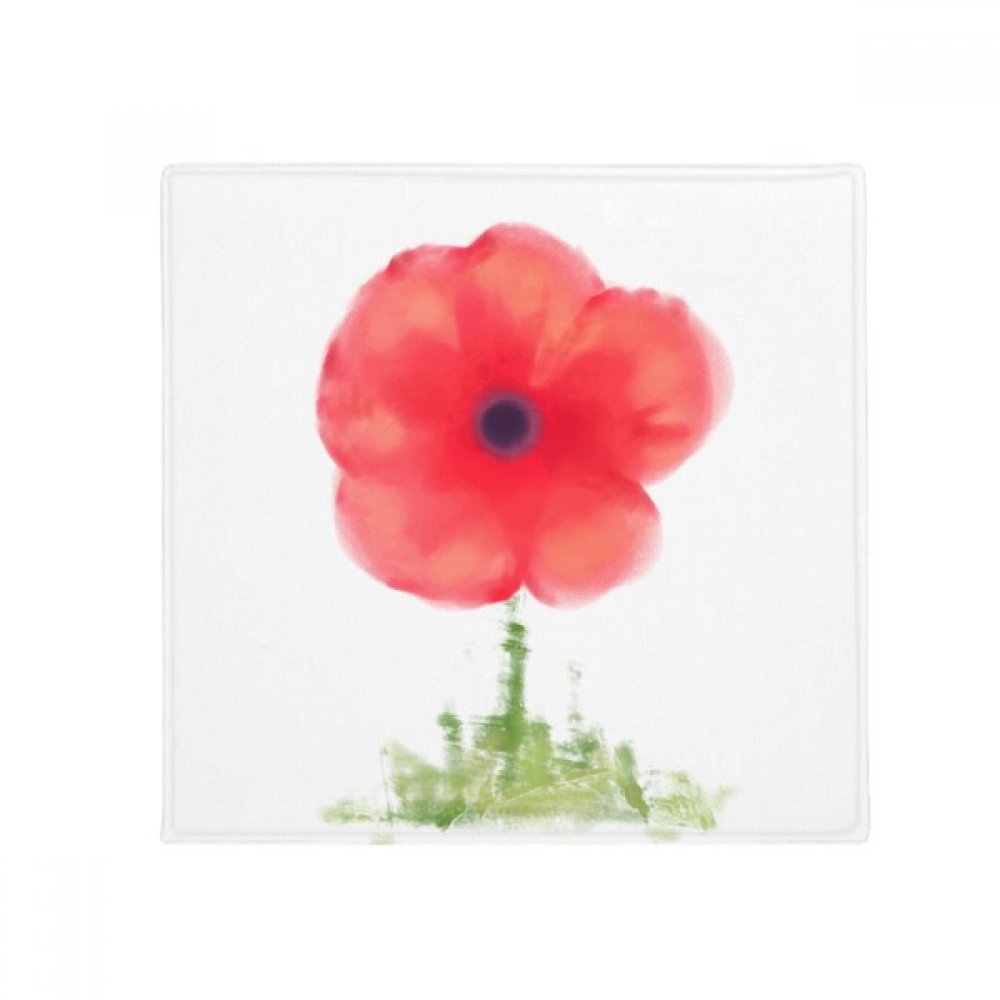 Fleur Rouge Pavot Art Aquarelle Tapis Confortable pour Cuisine, Salon et Entrée Multicolor
