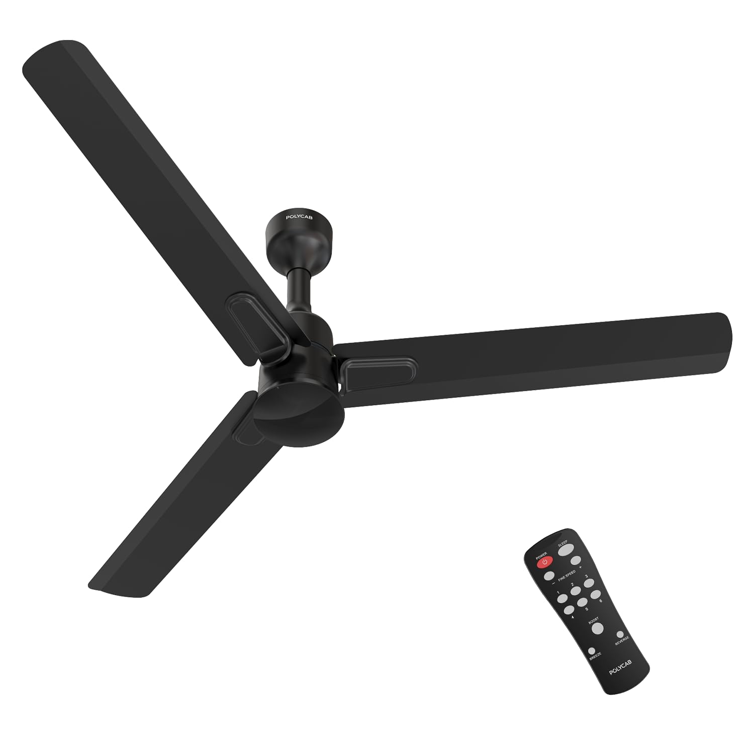 Polycab Silencio Mini DLX 1200mm 5-Star Advanced BLDC,Remote Ceiling fan for home|High Air Delivery, 25 Speed Setting, Sleep Mode, Reverse Rotation |3+1 Years Warranty【Midnight Black】-image-42
