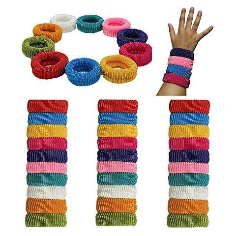 Marrie Hair Ties for Thick Hair Bands Ponytail Holder Seamless for Women Girls Scrunchies No Crease Black Soft Stretchy Hair Ropes for Thick Heavy and Curly Hair (Multicolour) Cover