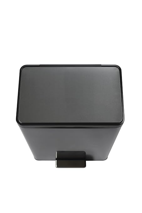 Caneca de basura Steel Step-On 12 Galones Negro miniatura 4