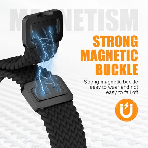 Image of BXUXOHS Magnetic Nylon Bands for Samsung Galaxy Watch 8 Band /Galaxy Watch 8 Classic,Braided Elastic Fabric No Gap Sport Strap for Galaxy Watch 8 /8 Classic 40mm 44mm 46mm men /women