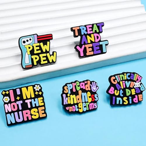 Image of Backpack Pins, Bulk Funny Cute Pins Aesthetic Lapel Pin for Backpacks /Jackets /Hats /Bags Women Nurse Teens Gifts