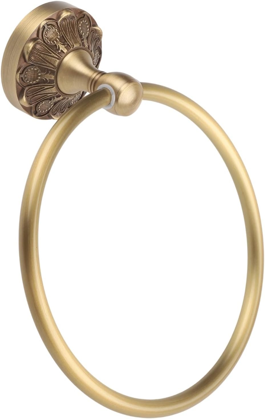 Antique Style Wall Mounted Towel For Ring Made Of Brass With Bronze Finish For Bathroom And Multiple Room Use, Screws Provided For Installation