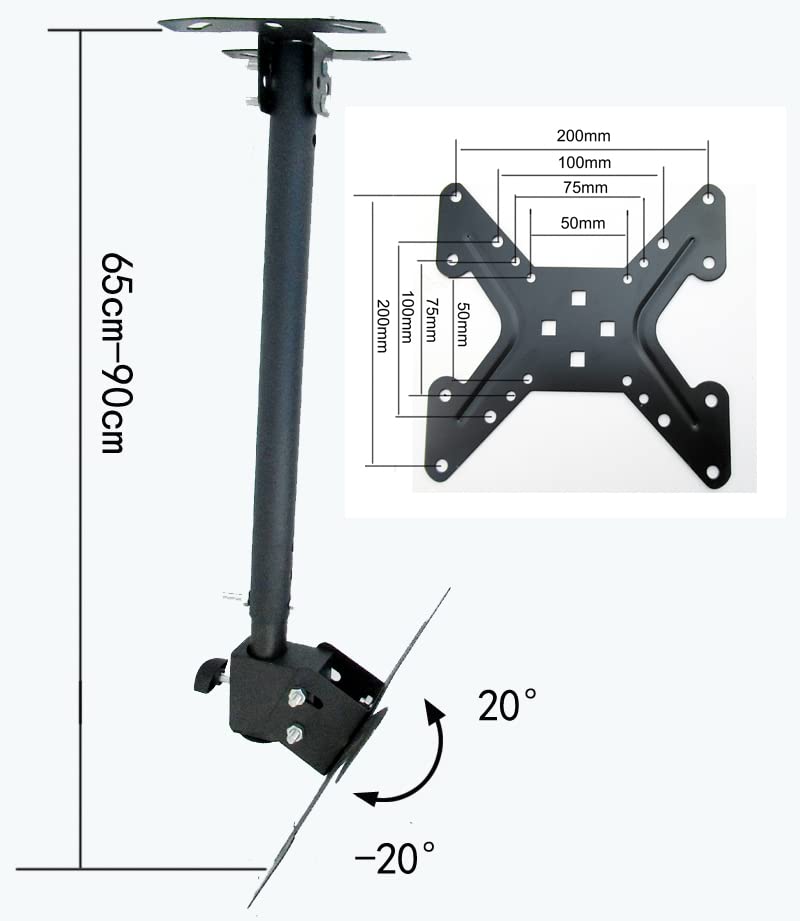 Support mural inclinable 20 positions en acier SCRUBY pour TV LED - 4