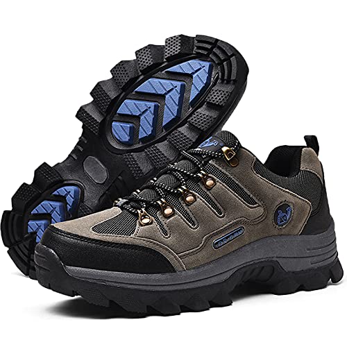 hongrenamz Men's Trekking Shoes Waterproof Walking Shoes Low Rise Hiking Boots Trail Running Cycling Mountaineering