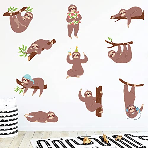 Vinilo decorativo infantil de perezoso para pared miniatura 7