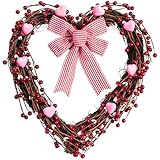 Valentines Day Wreath, Heart Shaped Wreath for...