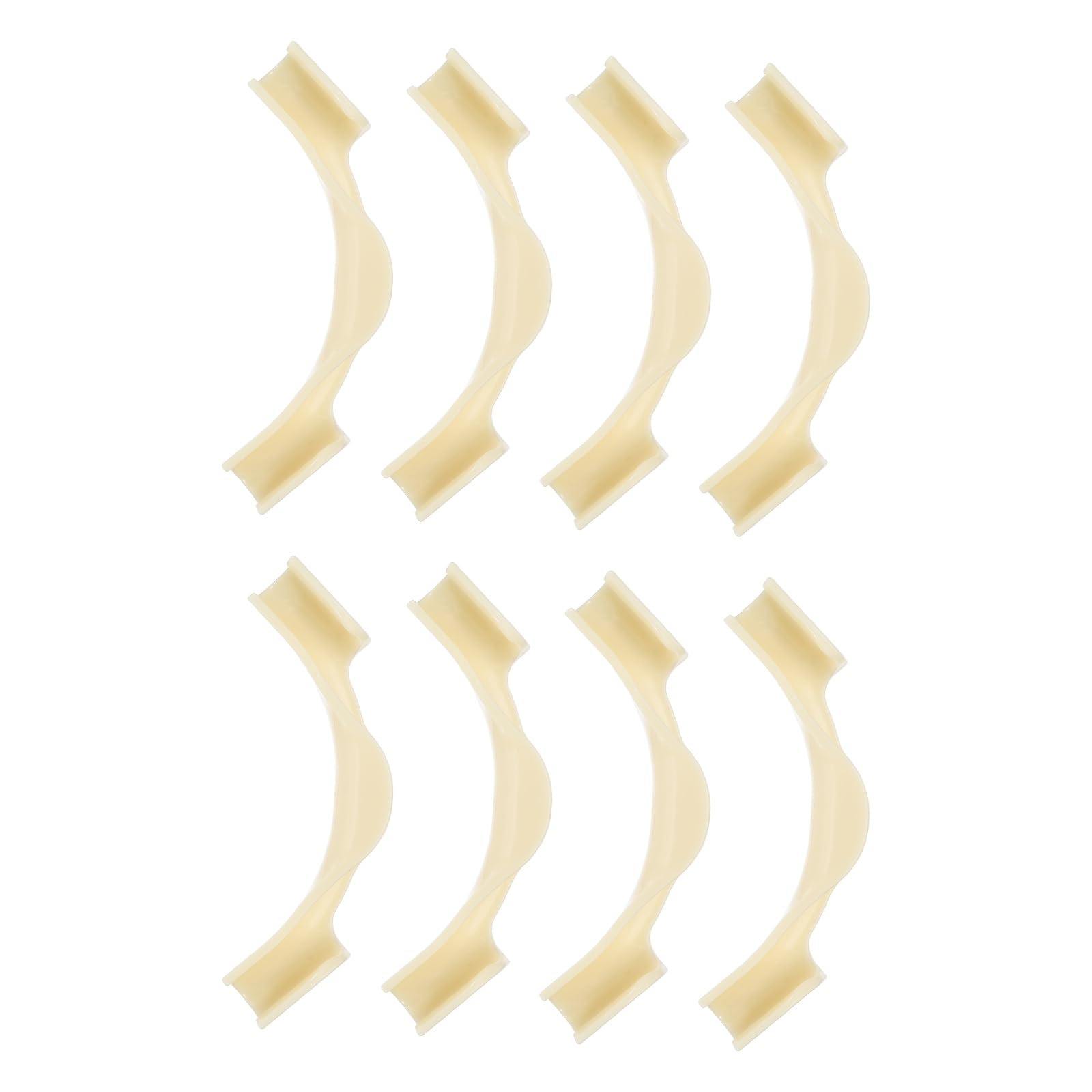 PATIKIL 16mm PEX Tube Bend Support, 8 Pack ABS Plastic 90 Degree Elbow Bend Support for Copper PEX Pipe Tubing, Light Yellow