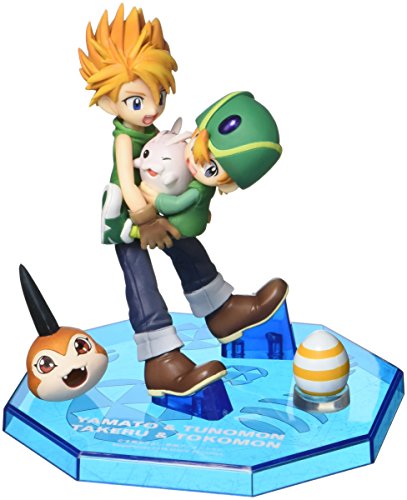 Image of Megahouse Digimon Adventure G.E.M. Series Statue Ishida Yamato & Takaishi Takeru, Tsunomon