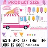 Summer Religious Bulletin Board Decorations Set Taste and See that The Lord is Good Bulletin Board Ice Cream Cutout Summer Inspired Christian Classroom Decoration for Teacher Church Wall School Decor