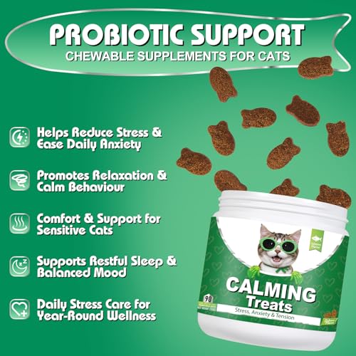 Bailey & Buddies Calming Cat Treats – 100% Natural Soft Chews to Reduce Stress, Fear & Aggression – Anxiety Relief for Cats of All Breeds & Ages – Soothes Nervous, Hyperactive & Stressed Cats - Image 5