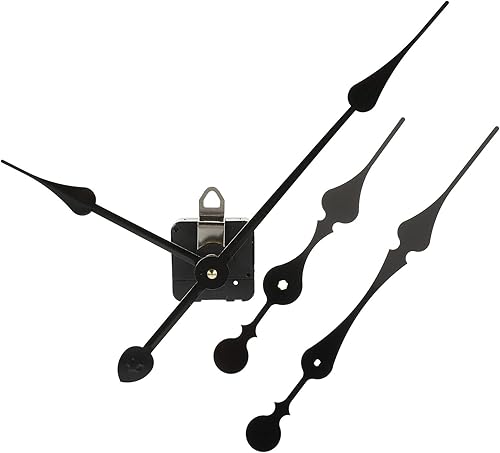 Mecanismo de reloj de repuesto, mecanismo de movimiento de reloj de alto par sin tictac con 2 juegos de manecillas de reloj, kit de motor de reloj