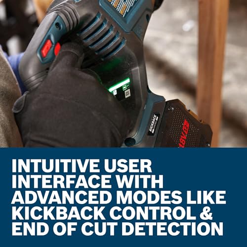 Image of BOSCH GSA18V-126N PROFACTOR 18V Reciprocating Saw - 1-1 /4 inch Stroke, 0-3000 SPM, BITURBO Brushless, KickBack Control, 6 Speed Settings, Tool-Free Blade Change (Bare Tool)