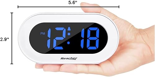 Vista 8 de REACHER Pequeño LED Digital Despertador Bundle (dígito blanco+azul)