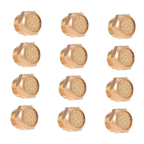 Silencieux pneumatique Healvian en cuivre fileté Mâle pour cylindre, lot de 36 pièces
