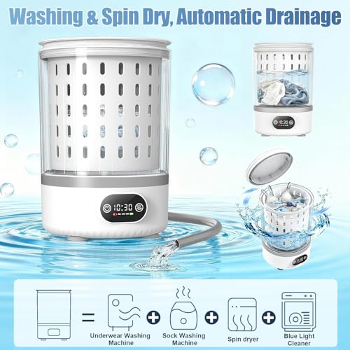 Image of Underwear Washing Machine, Upgrade 2.5L Mini Portable Washing Machine (White1)