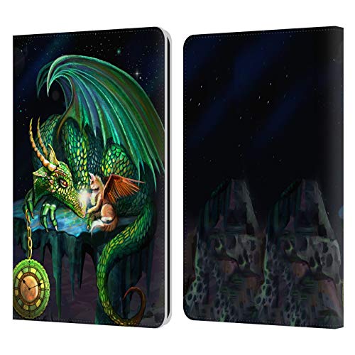 Funda de cuero Kindle Paperwhite 1 2 3 Rose Khan carcasa rígida duradera dragón verde