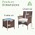 Greesum 3 Pieces Patio Dining PE Rattan Wicker Chair Furniture Set with Cushion and Glass Coffee Table for Outdoor Garden Backyard Poolside, Brown and Beige