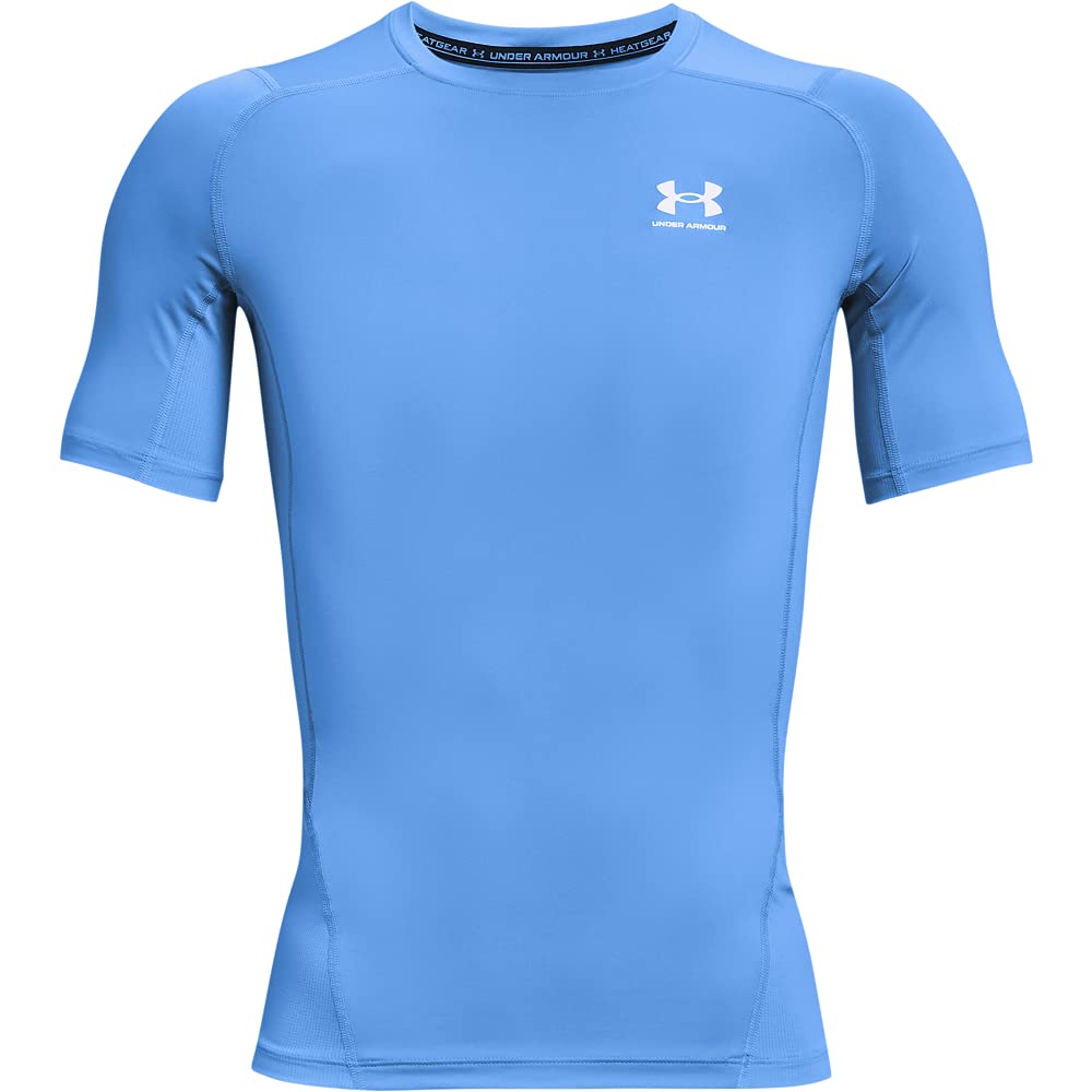 Under Armour UA HG Armour Comp SS, T-shirt à manches courtes, T-shirt de compression pour homme Homme, Black / White, 3XL