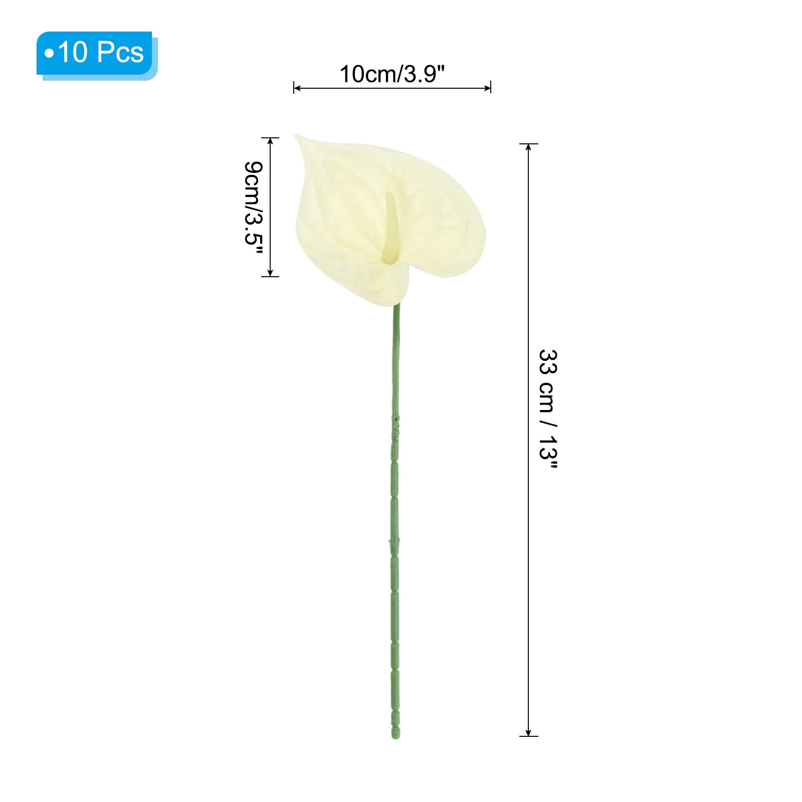 PATIKIL 13" Artificial Anthurium Lily Flowers - Image 2