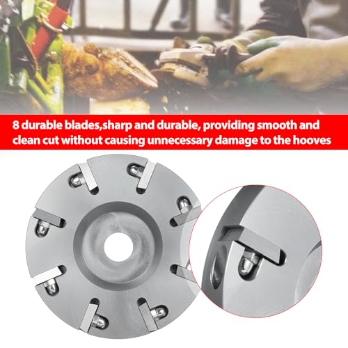 Image of 8 Blades Livestock Hoof Trimming Grinding Wheel Sheep Cattles Horses Cow Trimming Plate Wood Carving Disc Aluminum Alloy Electric Angle Grinder Attachments Tool