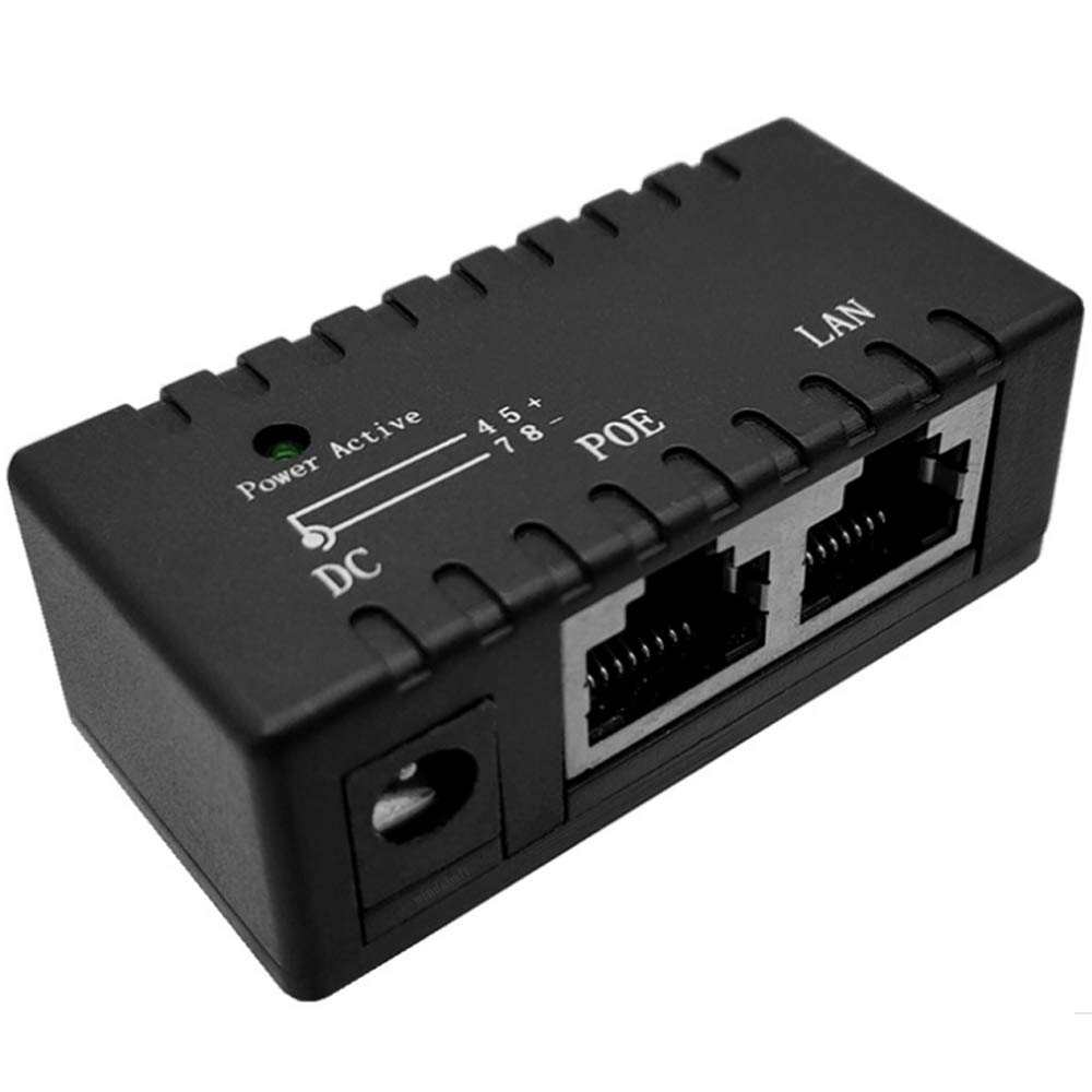 簡易 PoE インジェクター 兼 アダプター 10/100 Mbps PoE分離器 防犯カメラ LANコネクター PoEスプリッター 入力 5V-48V 最大2A LANケーブルで電流を流す PoE合成器 自力志向