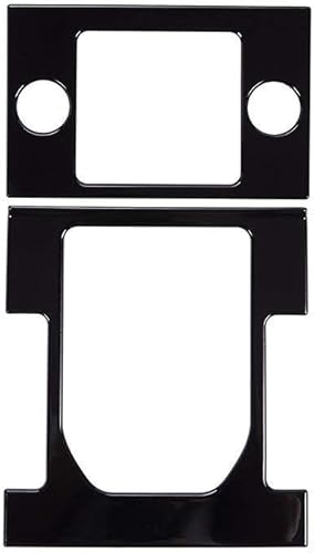 Miniatura 6 de YIWANG Adhesivo ABS cromado para panel de cambio de marchas, 2 unidades, para Land Rover Discovery 4 2012-2017 Accesorios de coche (negro brillante)