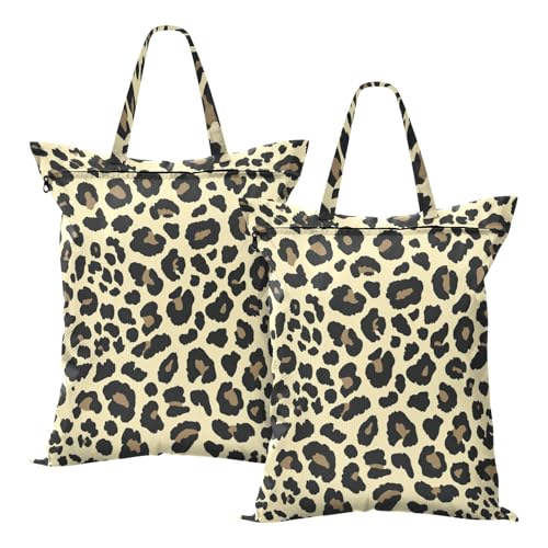 GuoChe Leopard Print Waterproof Dry Bags 2Pcs with Handle