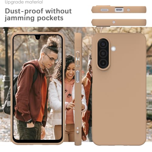 Image of YATWIN Silicone Case for Samsung Galaxy A17 4g /5g, Soft-Touch, Shockproof, DustProof, Antiskid Phone Cover for Samsung Galaxy A17 4g /5g - Milk Tee