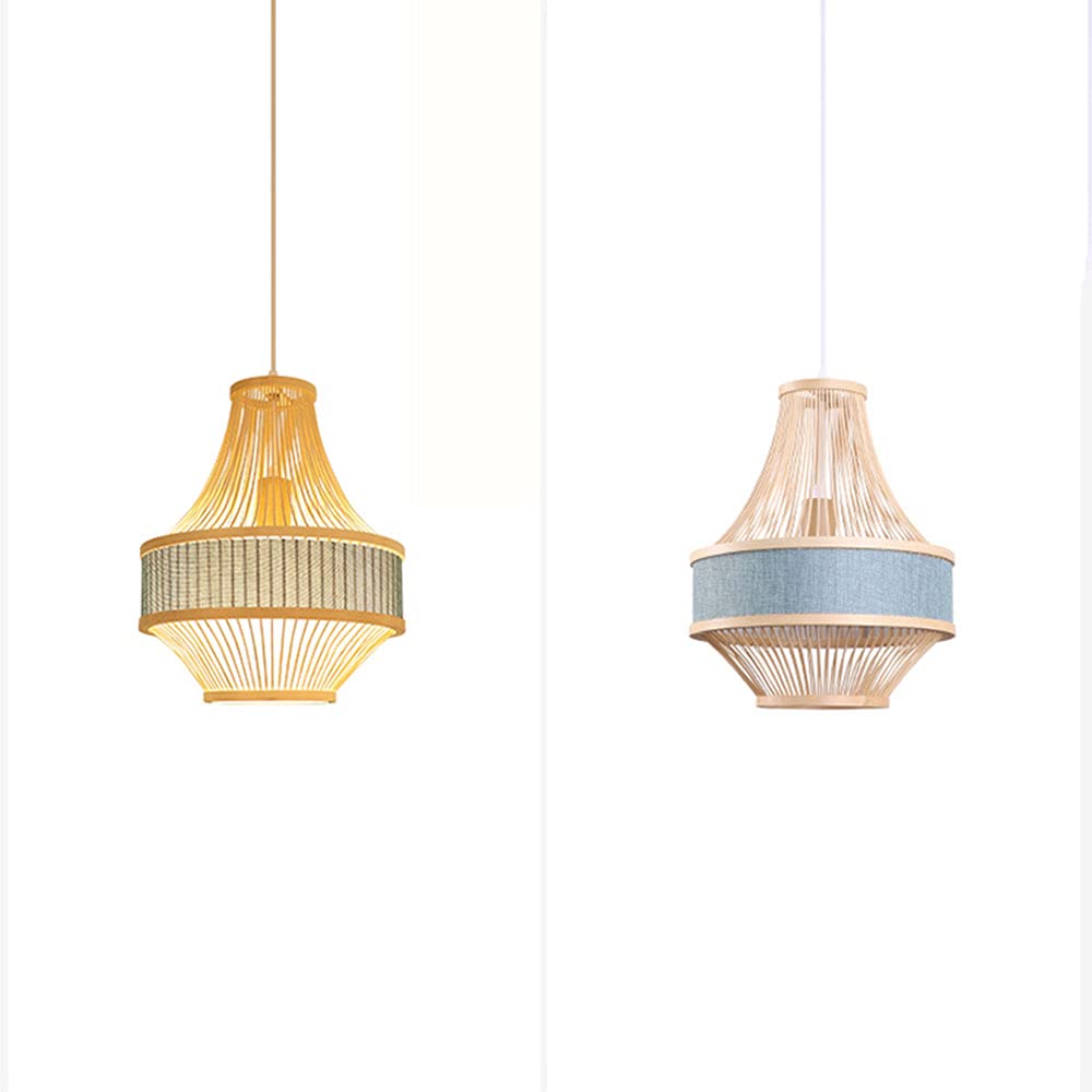 Lampa Wisząca Prostota Wiszące Lampy Nowoczesne Bambusowe Boho Z Abażur Tkaniny Drewniane Sufitowe Klosz Pokrywa Do Sufitów Przemysłowych Kuchnia Salon