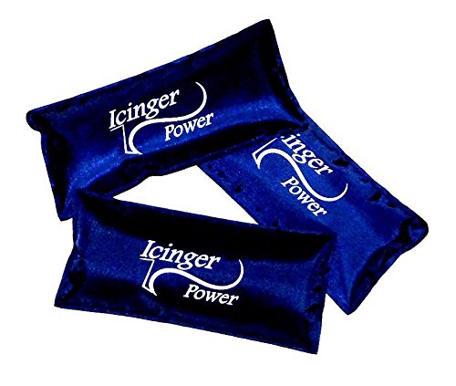 3 Compresas de hielo Icinger Power - 120gr (4.2 oz) - 15x7cm (5.9x2.7) - cubierta de nylon anti derrames - gel altamente enfriable