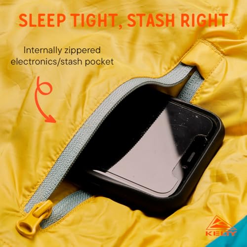 Kelty Cosmic 20 Degree 550 Down Fill Sleeping Bag for 3 Season Camping, Premium Thermal Efficiency, Soft to Touch, Large Footbox, Compression Stuff Sack (Women’s) - Image 7