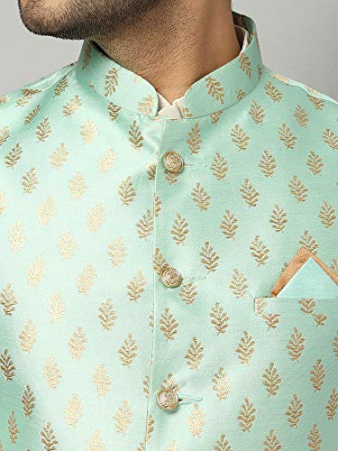 Image of Uri and MacKenzie Men's Silk Blend Kurta Pajama with Designer Ethnic Nehru Jacket /Modi Jacket