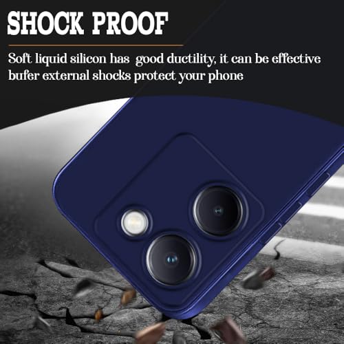 Image of Back Cover for Vivo Y200 Pro 5G / Y300 Plus 5G | Full Camera Protection | Premium Liquid Silicon Case | Flexible Bumper Case for Vivo Y200 Pro 5G / Y300 Plus 5G (Dark Blue)