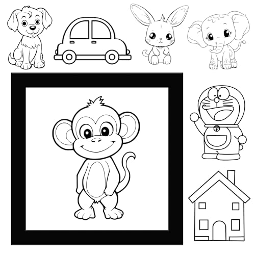 Image of Kids Art Frame with Storage - 7x7 Inch Wooden Display for Drawings, Easy Open Front, Wall-Mountable Memory frame, Artwork Display Frame, Kids Room Decor, School Picture Holder