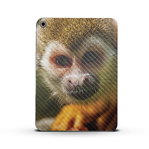 Image of MightySkins Carbon Fiber Skin Compatible with Apple iPad 10.9 inch 10th Gen (2022) Full Wrap Kit - Squirrel Monkey | Protective, Durable Textured Carbon Fiber Finish | Easy to Apply | Made in The USA