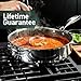 HexClad Hybrid Nonstick 5.5-Quart Deep Sauté Pan with Tempered Glass Lid, Stay-Cool Handle, Dishwasher-Friendly, Oven-Safe Up to 900°F, Induction Ready, Compatible with All Cooktops