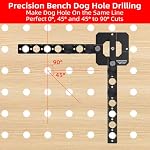 GOINGMAKE Portable Drill Guide for Drilling 3/4" Work Bench Dog Holes, Workbench Dog Hole Drill Template for Building MFT Table Top, Workbench Top, Work Table, Cutting Boards and Portable Workstation