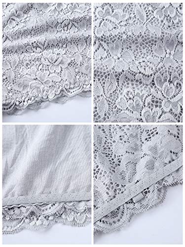 Image of Boao 3 Pieces Women's Floral Lace Tube Top Bandeau Strapless Bras Seamless Stretchy Chest Wrap