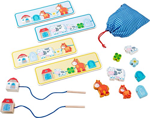 Haba 5580 - Meine erste Spielwelt Bauernhof Fädelspiel auf dem Land, liebevoll gestaltetes Lernspiel und… – Bild 5