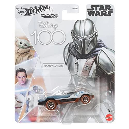 Hot Wheels Character Cars 1:64 Scale Mandalorian Toy Vehicle for Kids Ages 3 and Up