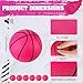 MiniInflat 3 Pcs 4'' Mini Foam Basketballs Girls Pink Squeeze Stress Ball Safe Soft Replacement Pool Basketball for Beach Indoor Hoop Kids Quiet Bouncy Basketball Party Sport Game